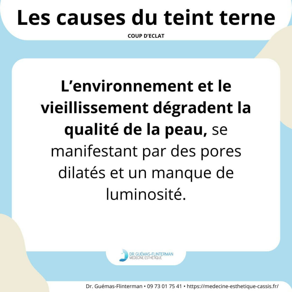 causes teint terne