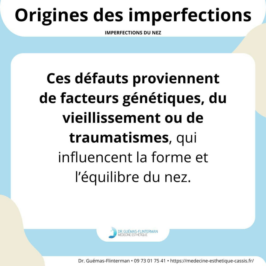 origines imperfections nez