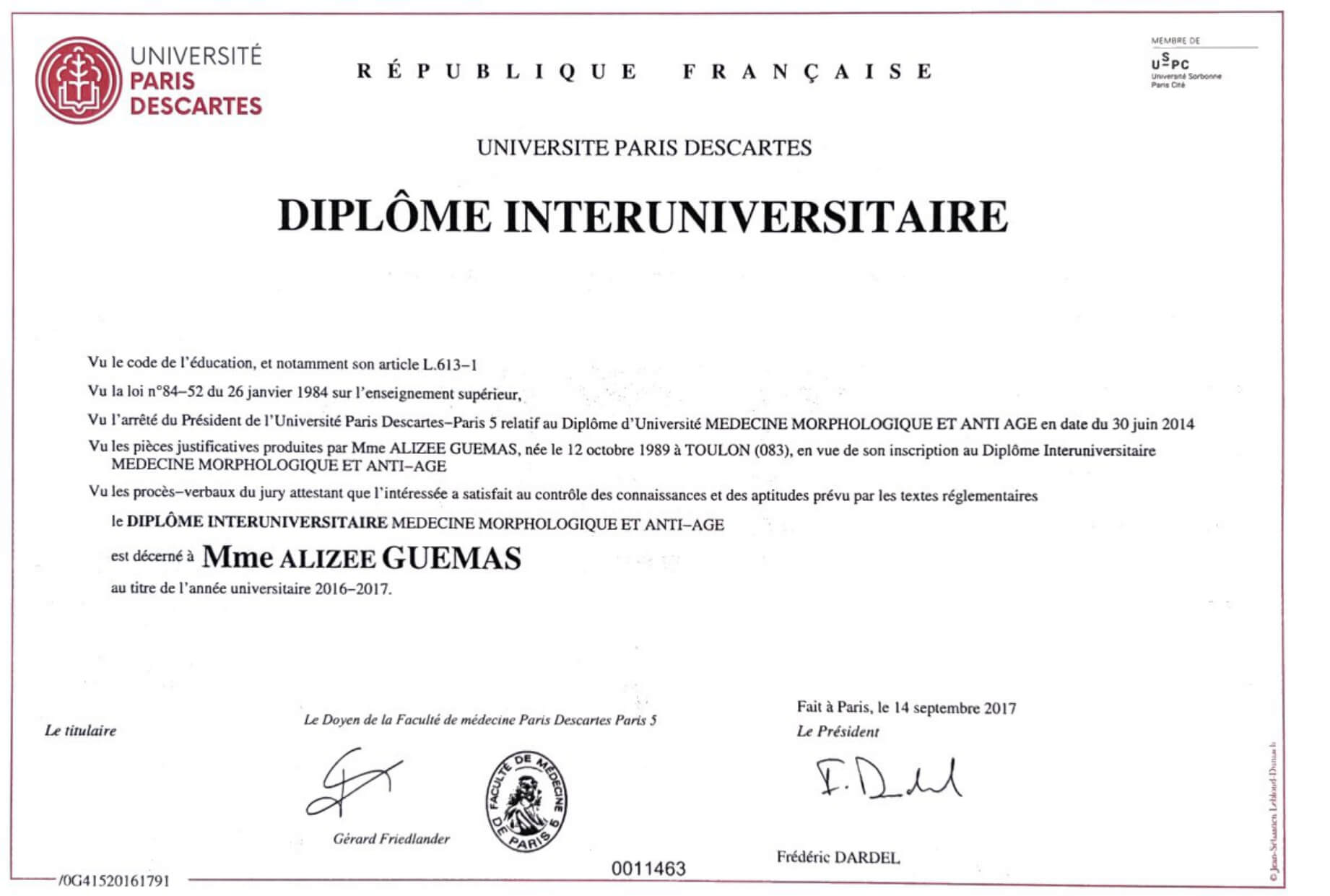 diplome medecine morphologique anti age docteur guemas flinterman